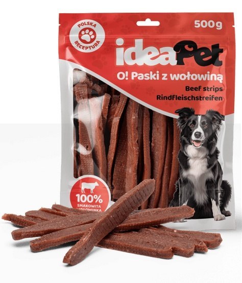 IdeaPet Paski z wołowiną 500g