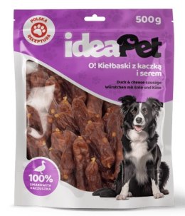 IdeaPet Kiełbaski z kaczką i serem 500g
