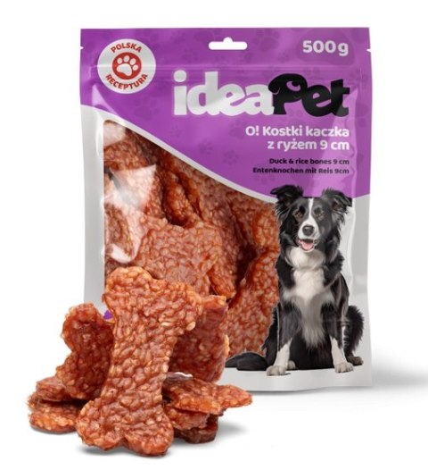 IdeaPet Kostki z kaczką i ryżem 9cm 500g
